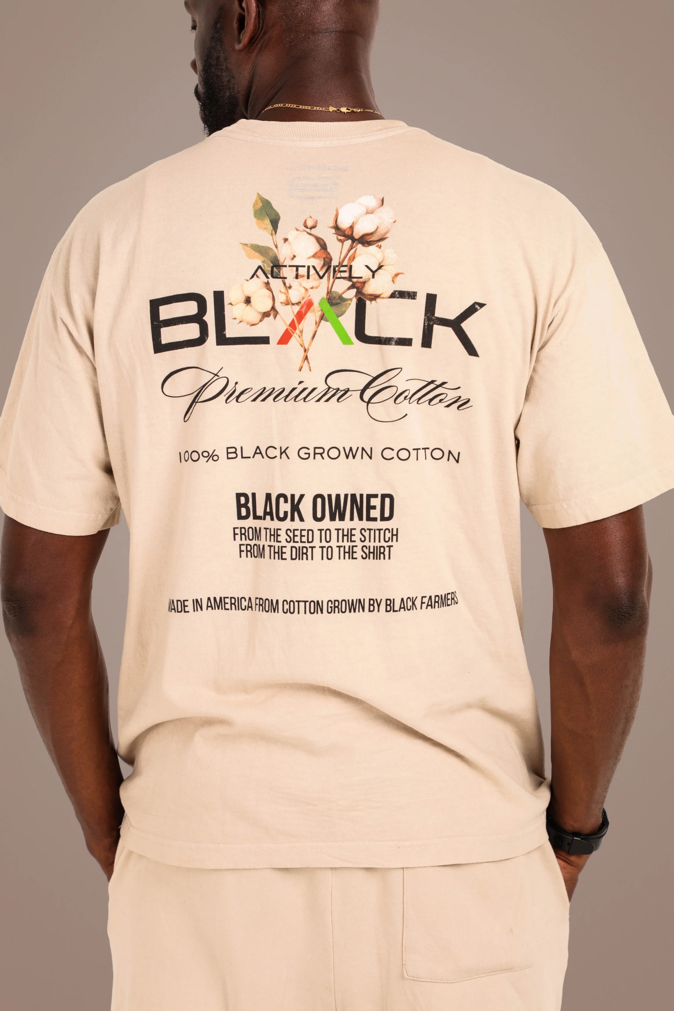 Actively Black Cotton Logo Shirt - Image 5