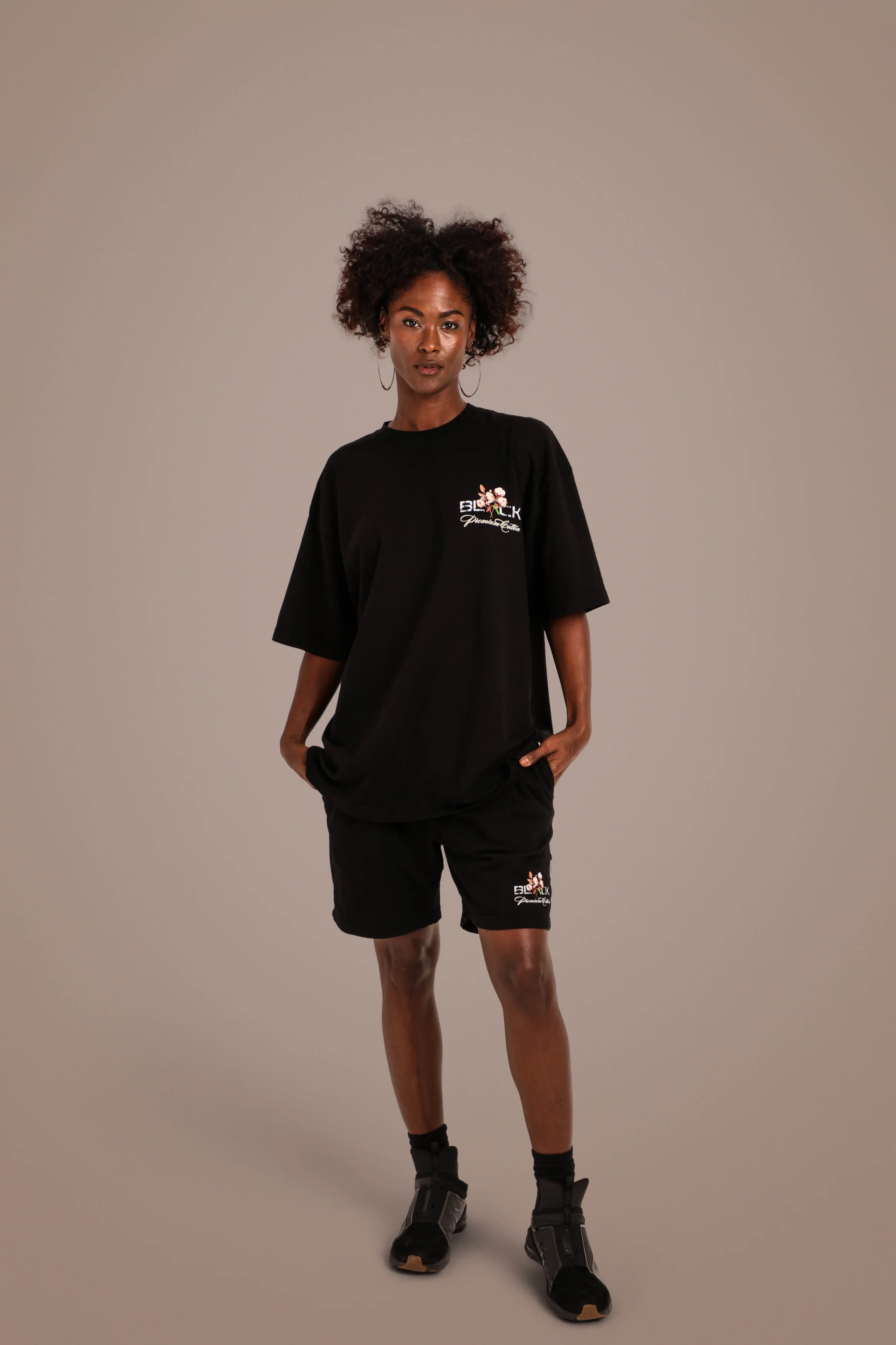 Actively Black Cotton Logo Shirt - Image 8