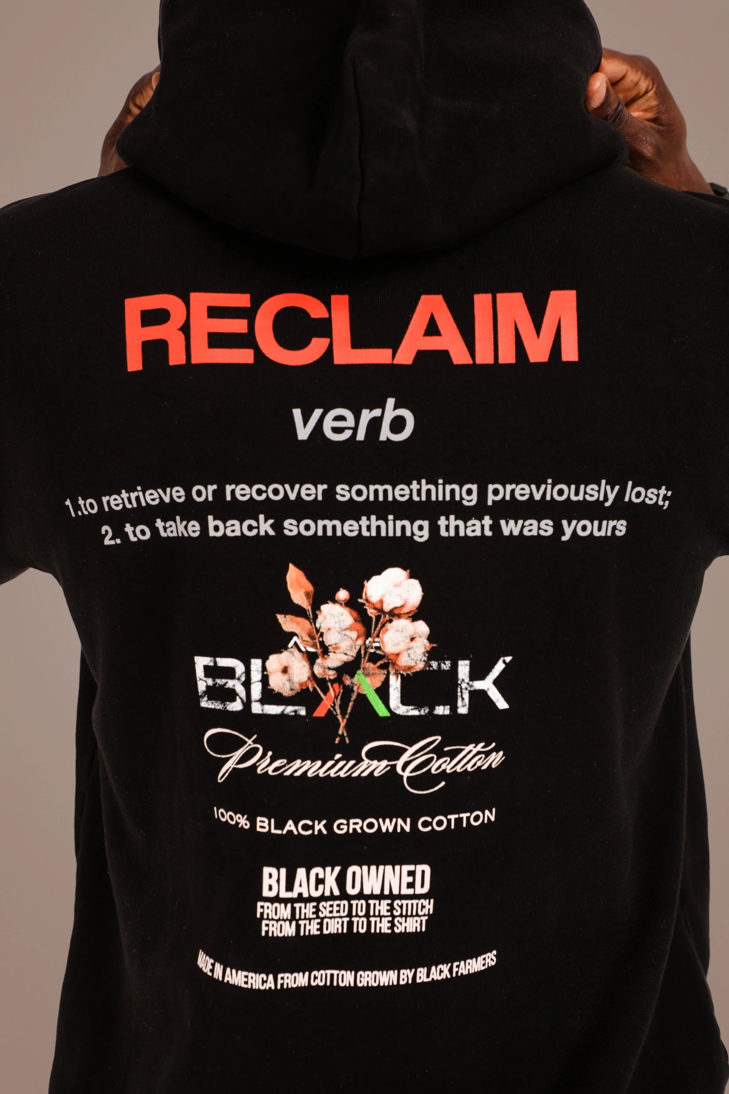 Actively Black Cotton Reclaim Hoodie - Image 7