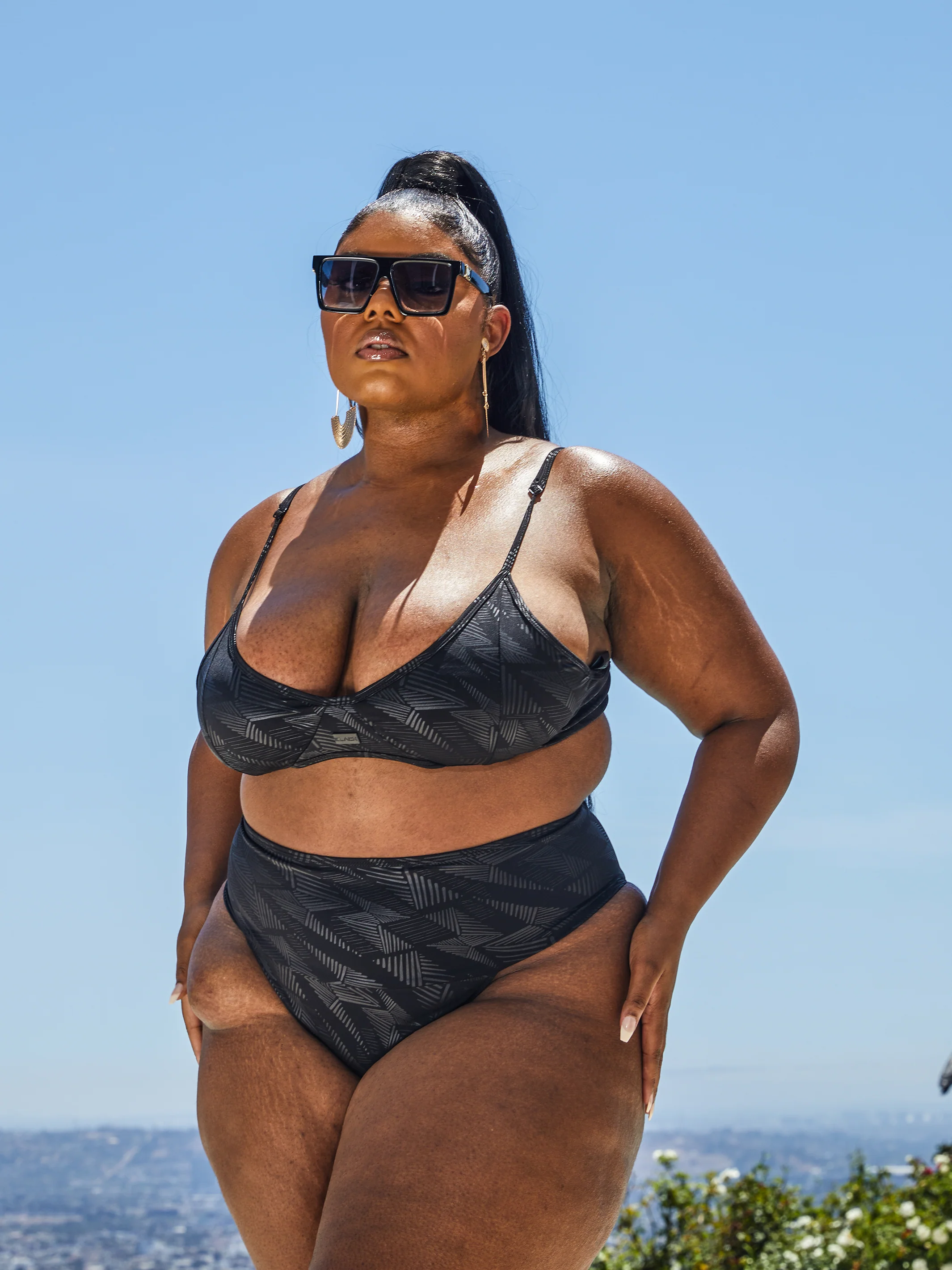 Actively Black High Waisted Swim Bottom - Image 11