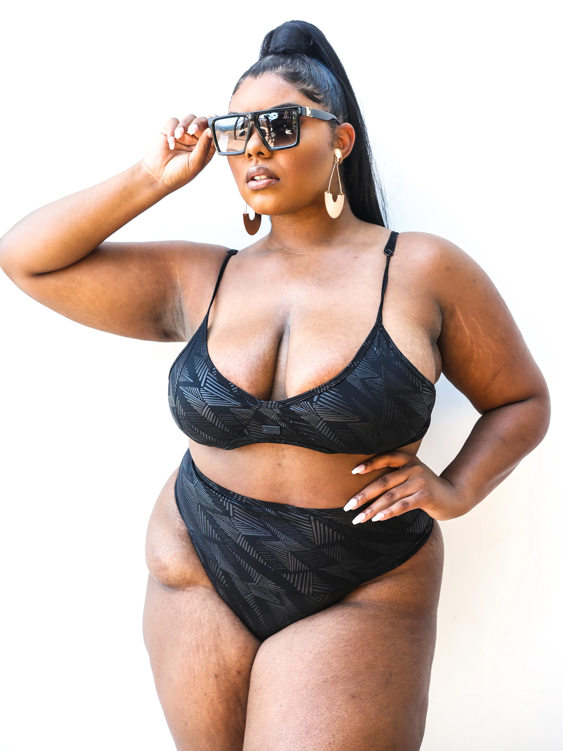 Actively Black High Waisted Swim Bottom - Image 7