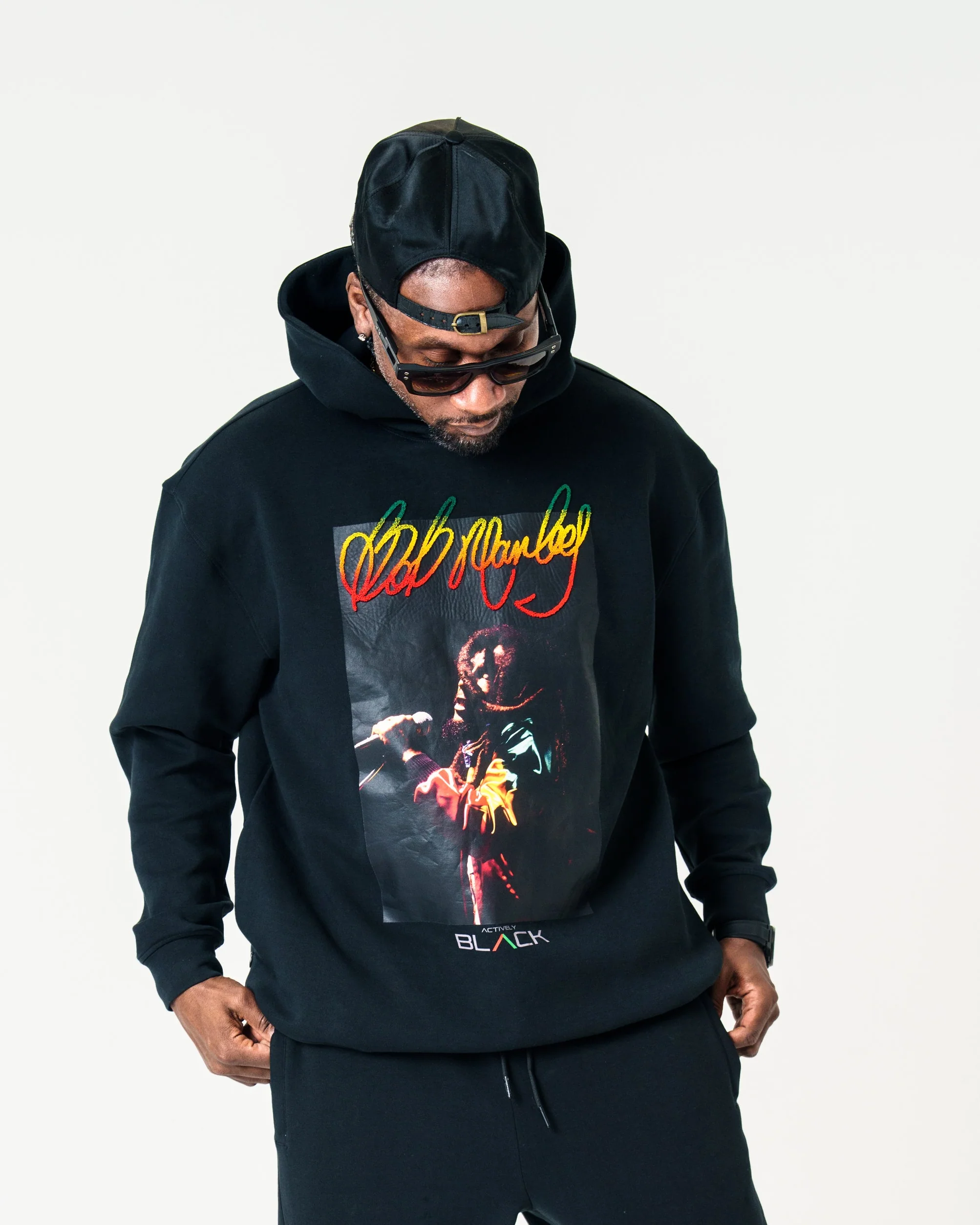 Bob Marley x Actively Black Legendary Hoodie - Image 4