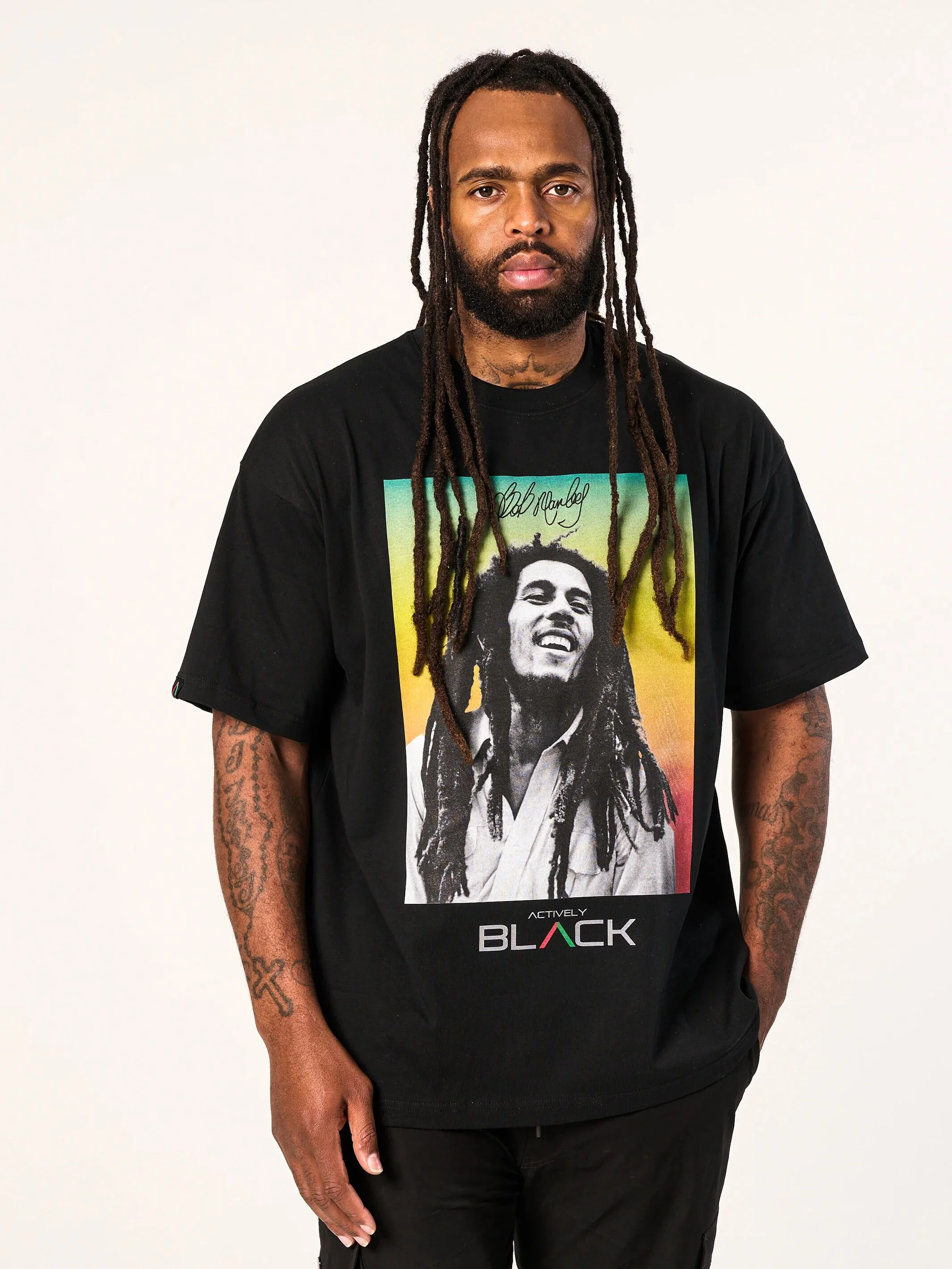 Bob Marley x Actively Black Lifestyle Tee - Image 3