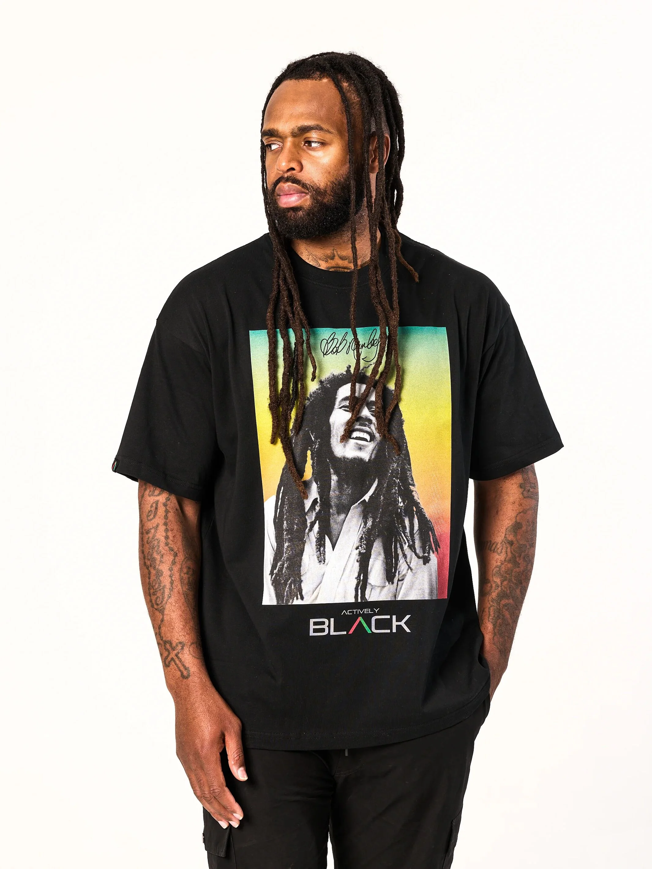 Bob Marley x Actively Black Lifestyle Tee - Image 7