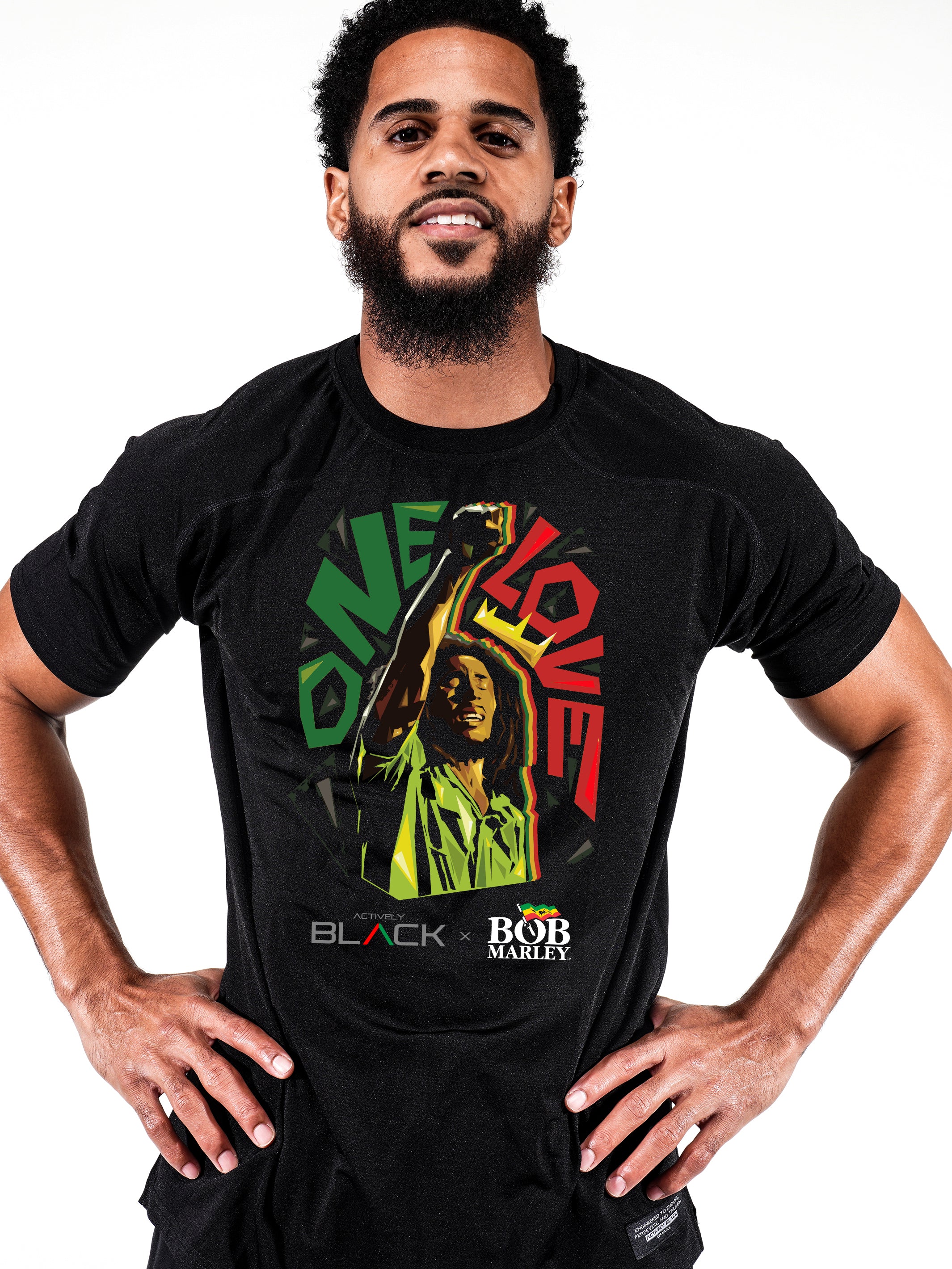 Bob Marley x Actively Black One Love Shirt - Image 4