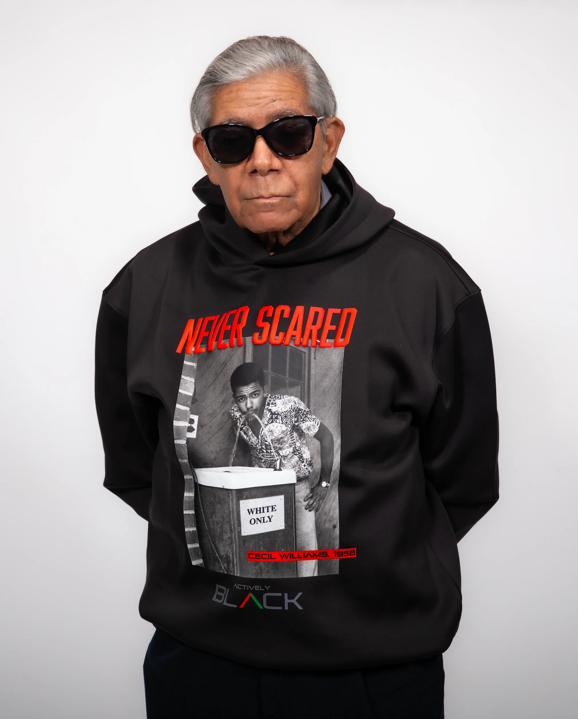 Cecil Williams x Actively Black NEVER SCARED Hoodie