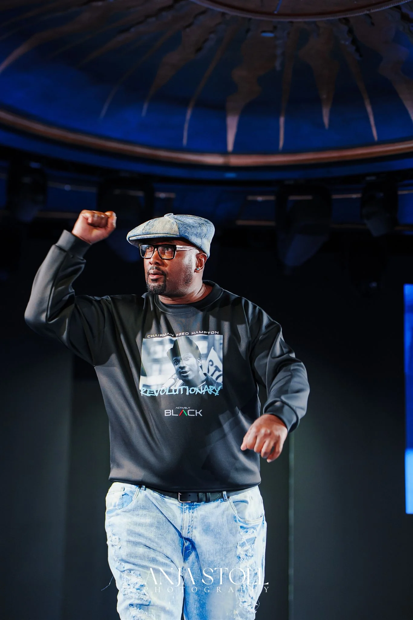 Chairman Fred Hampton x Actively Black Performance Tech Crewneck - Image 4