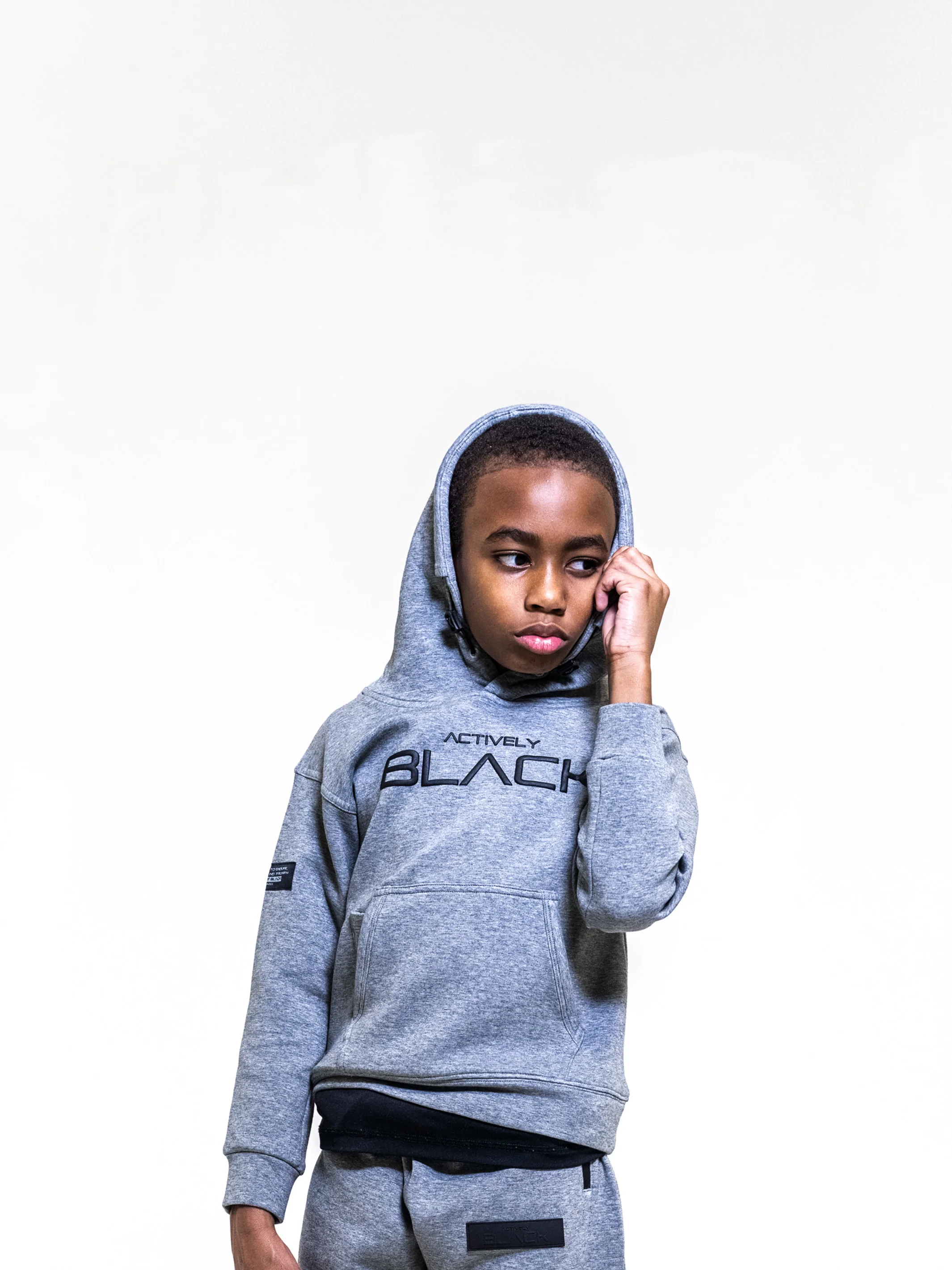 Kids Actively Black Performance Tech Hoodie - Image 5