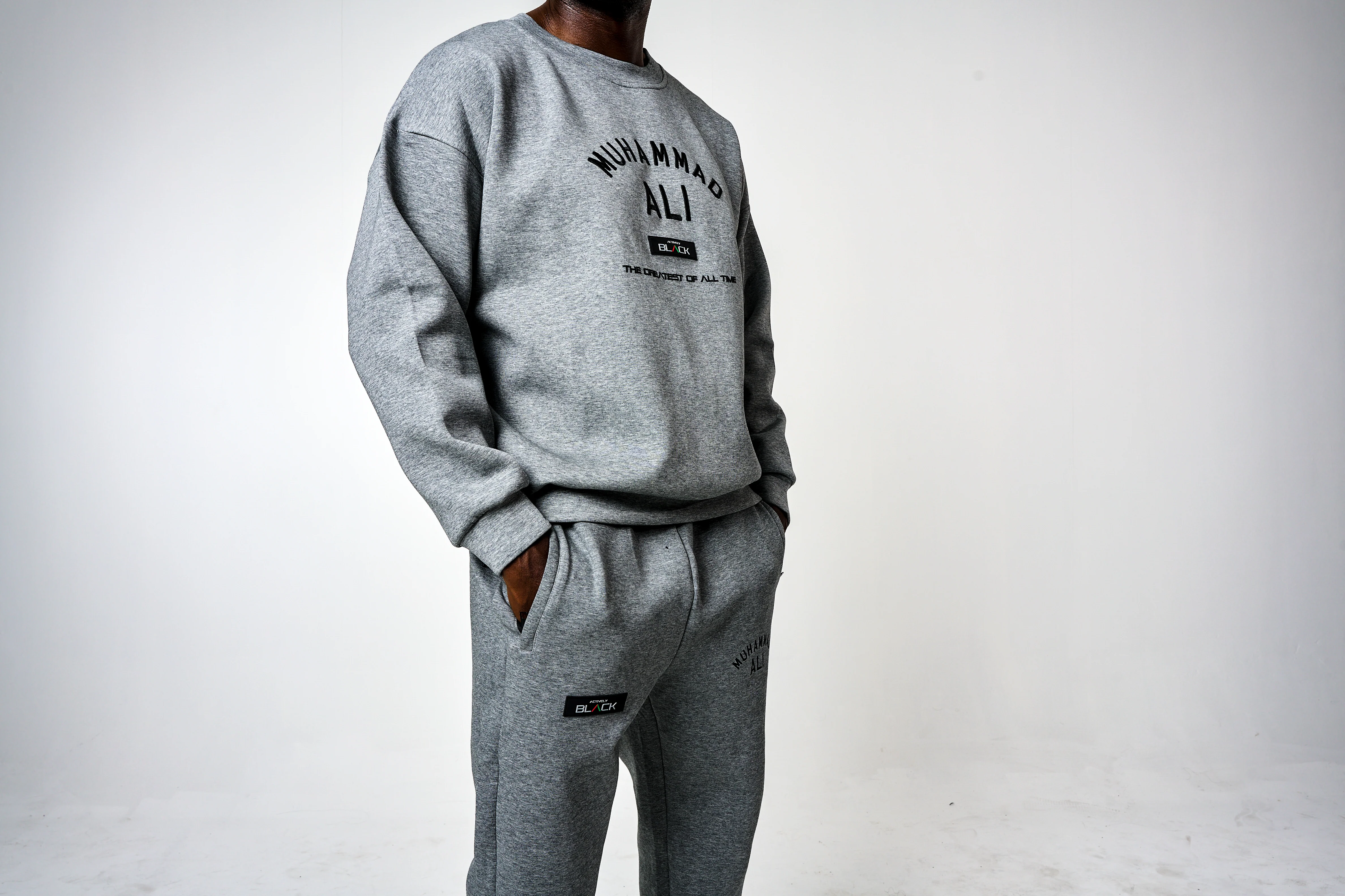 Men's Ali x Actively Black Sweatpants - Image 7