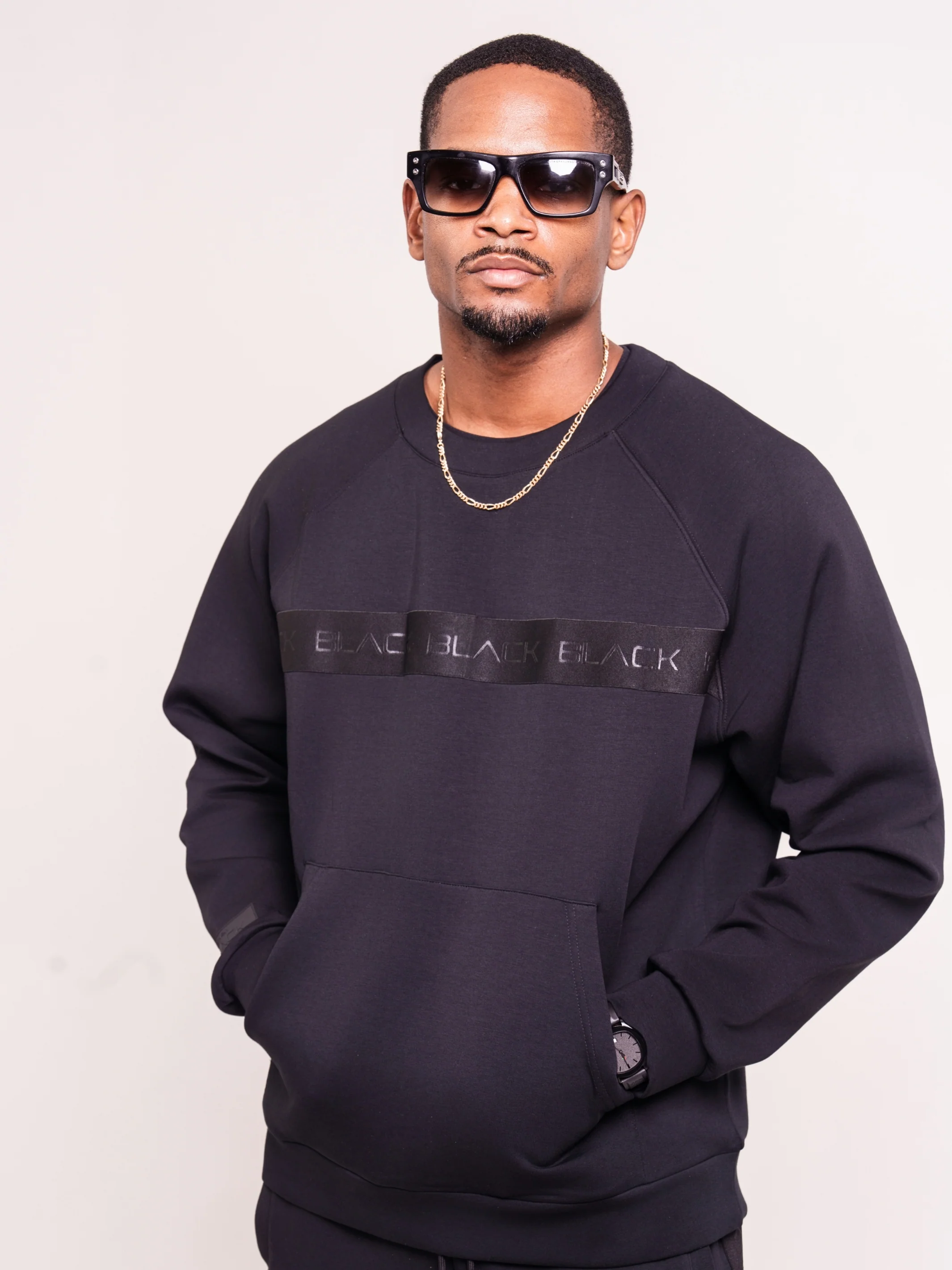 Men's Black Band Luxe Crewneck - Image 11
