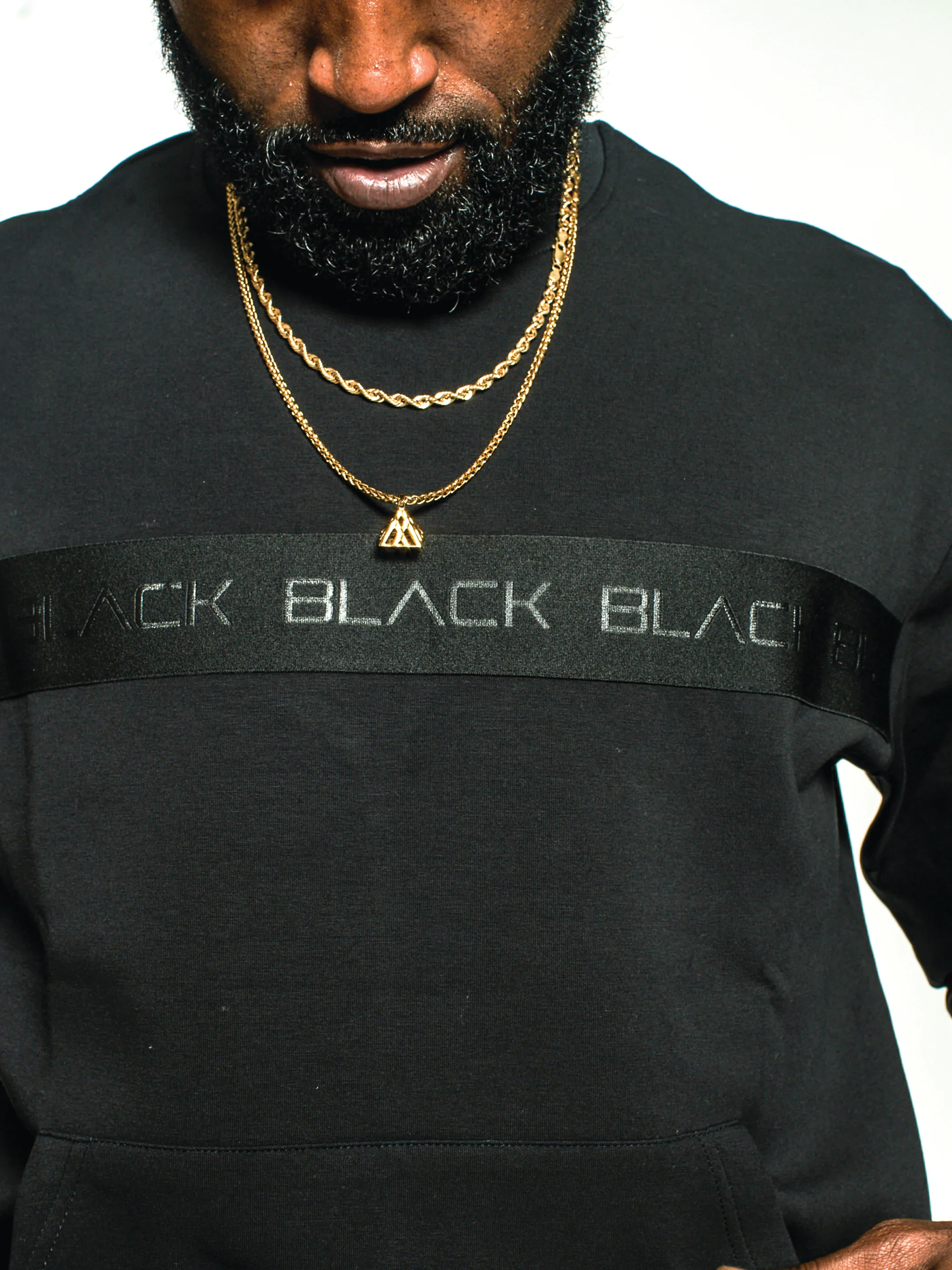 Men's Black Band Luxe Crewneck - Image 5