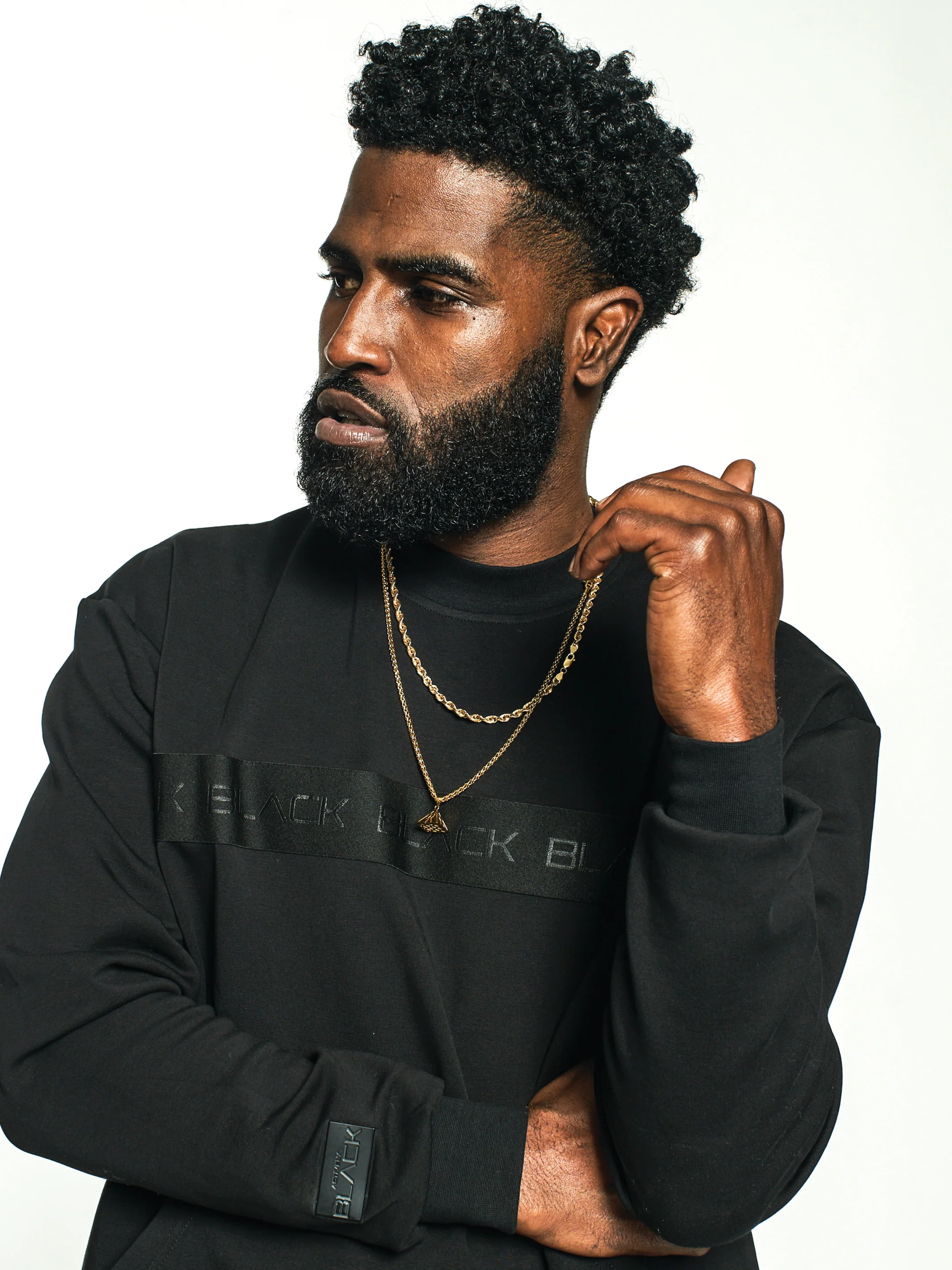 Men's Black Band Luxe Crewneck - Image 6