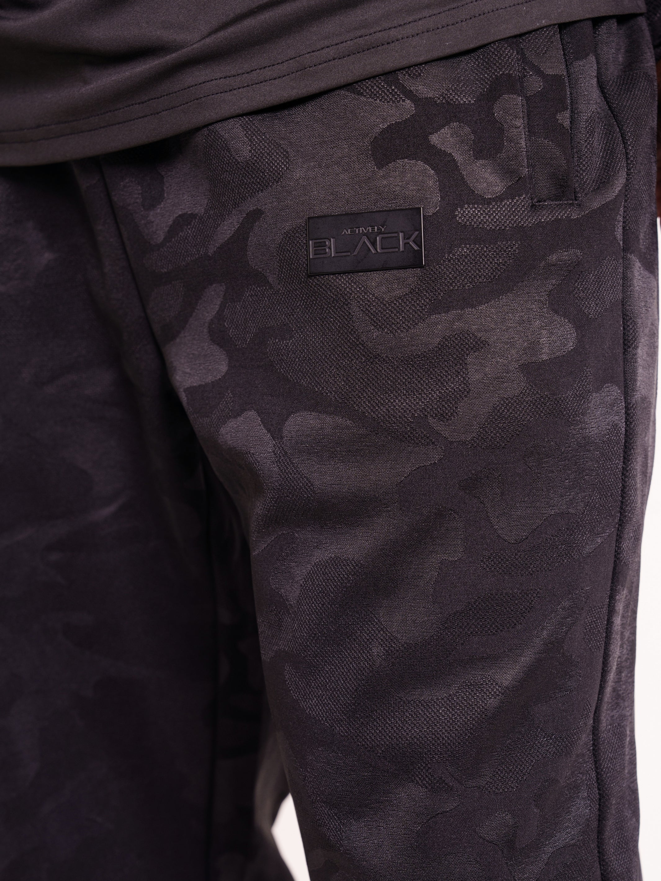 Men's Black Camo Luxe Joggers - Image 3