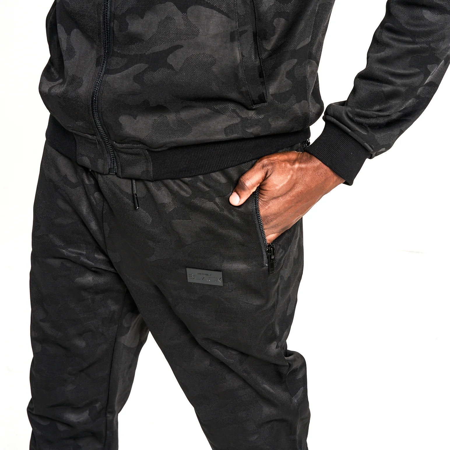 Men's Black Camo Luxe Joggers - Image 6