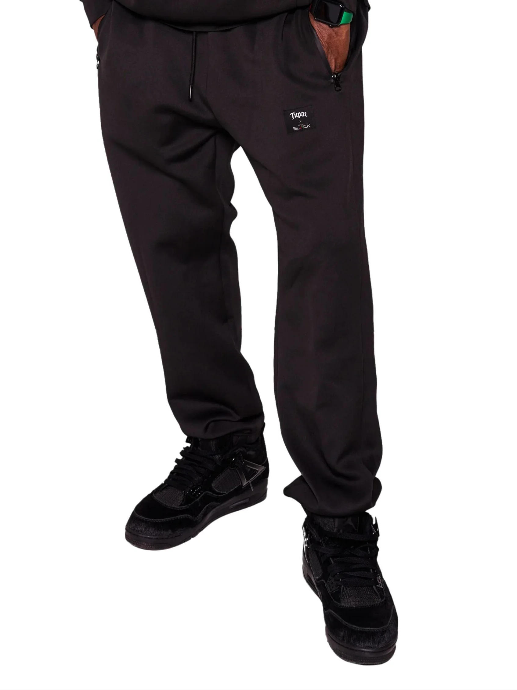 Unisex Tupac x Actively Black Logo Joggers - Image 3