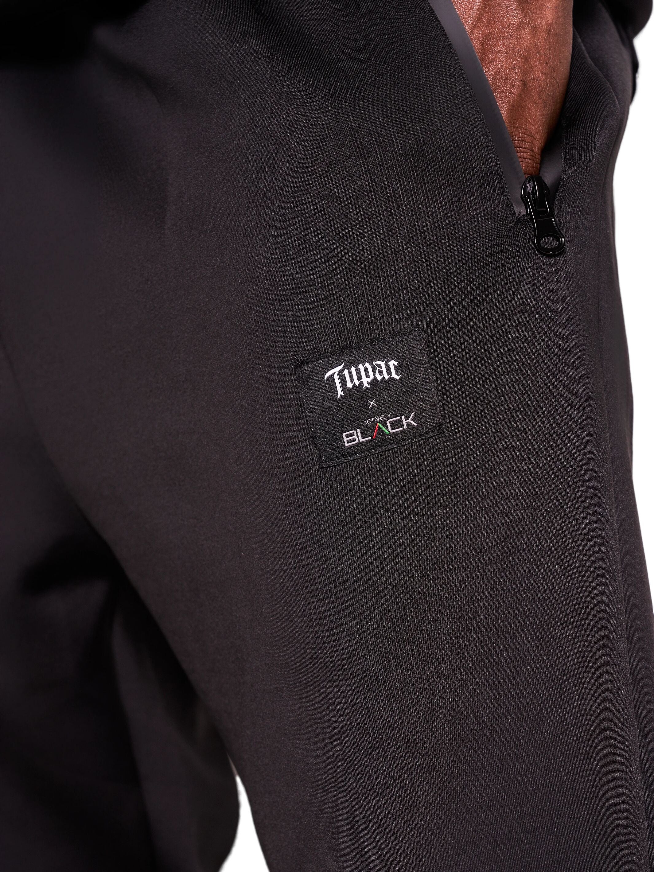 Unisex Tupac x Actively Black Logo Joggers - Image 4