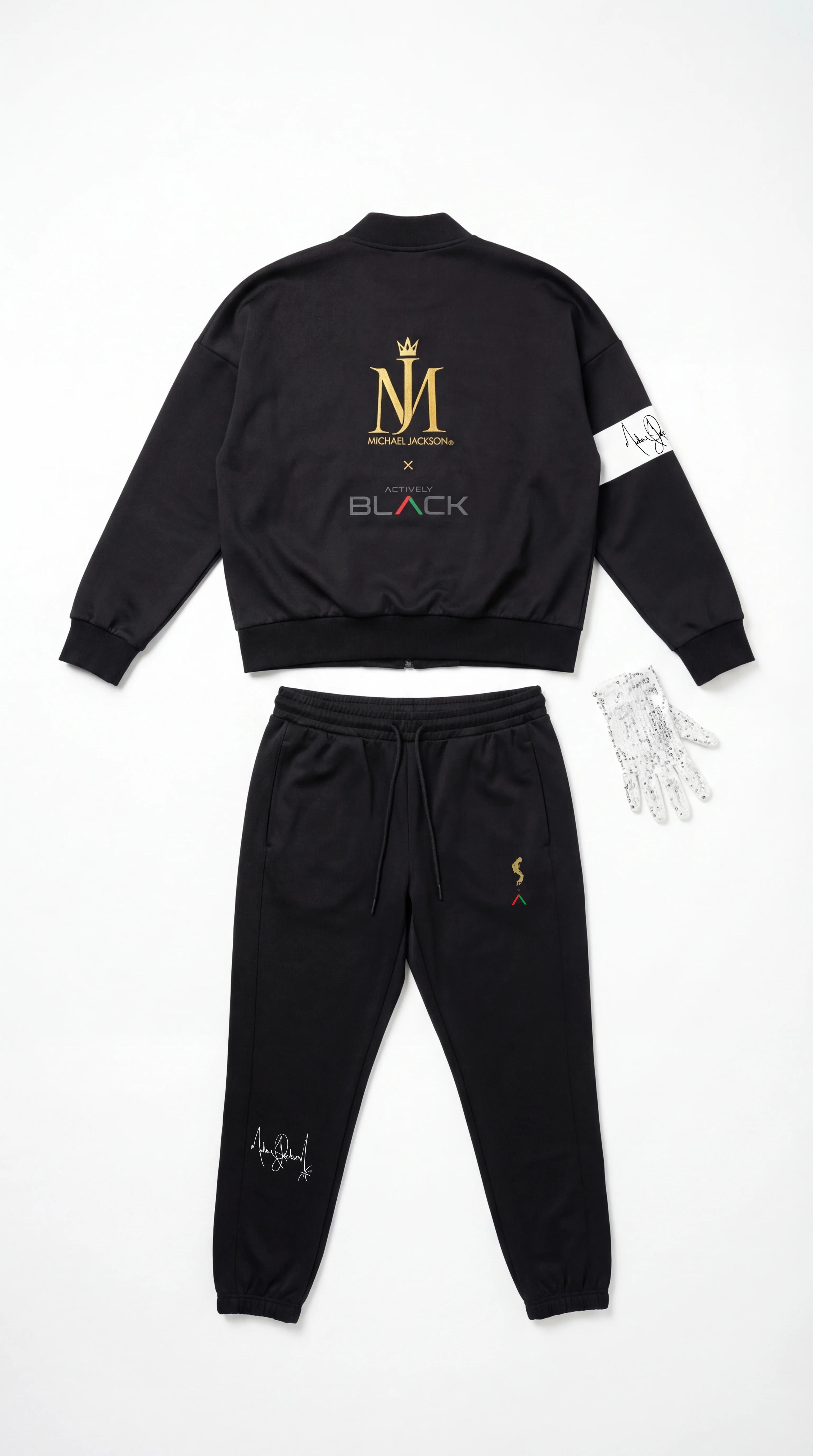 Michael Jackson x Actively Black Moonwalker Joggers - Image 4