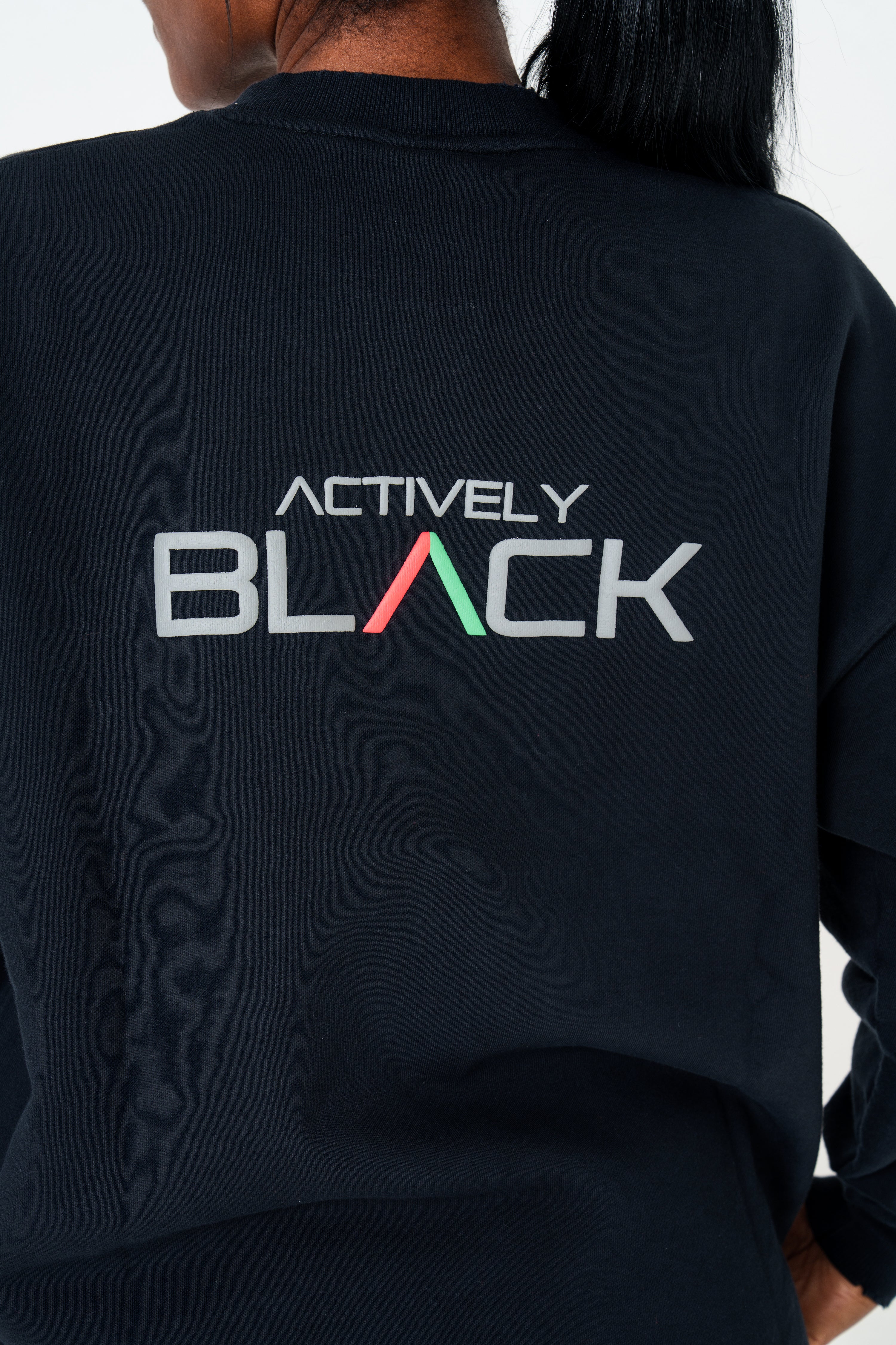 Unisex Actively Black Vintage Lifestyle Crewneck - Image 5