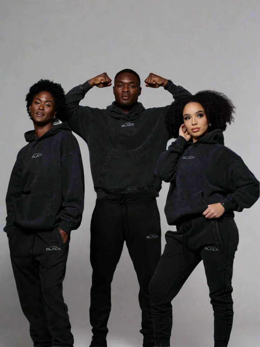 Unisex Actively Black Vintage Lifestyle Hoodie - Image 10