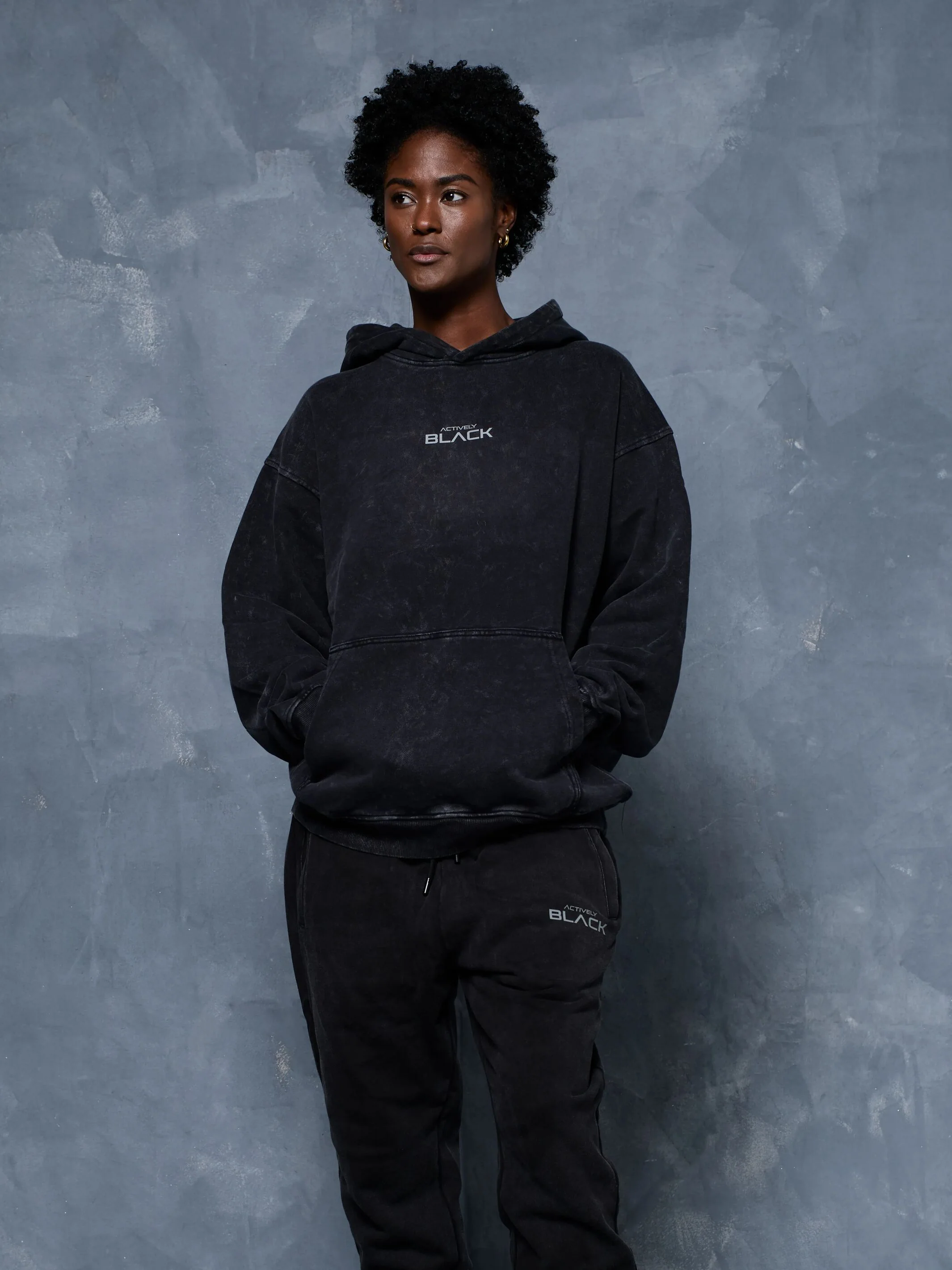 Unisex Actively Black Vintage Lifestyle Hoodie - Image 20