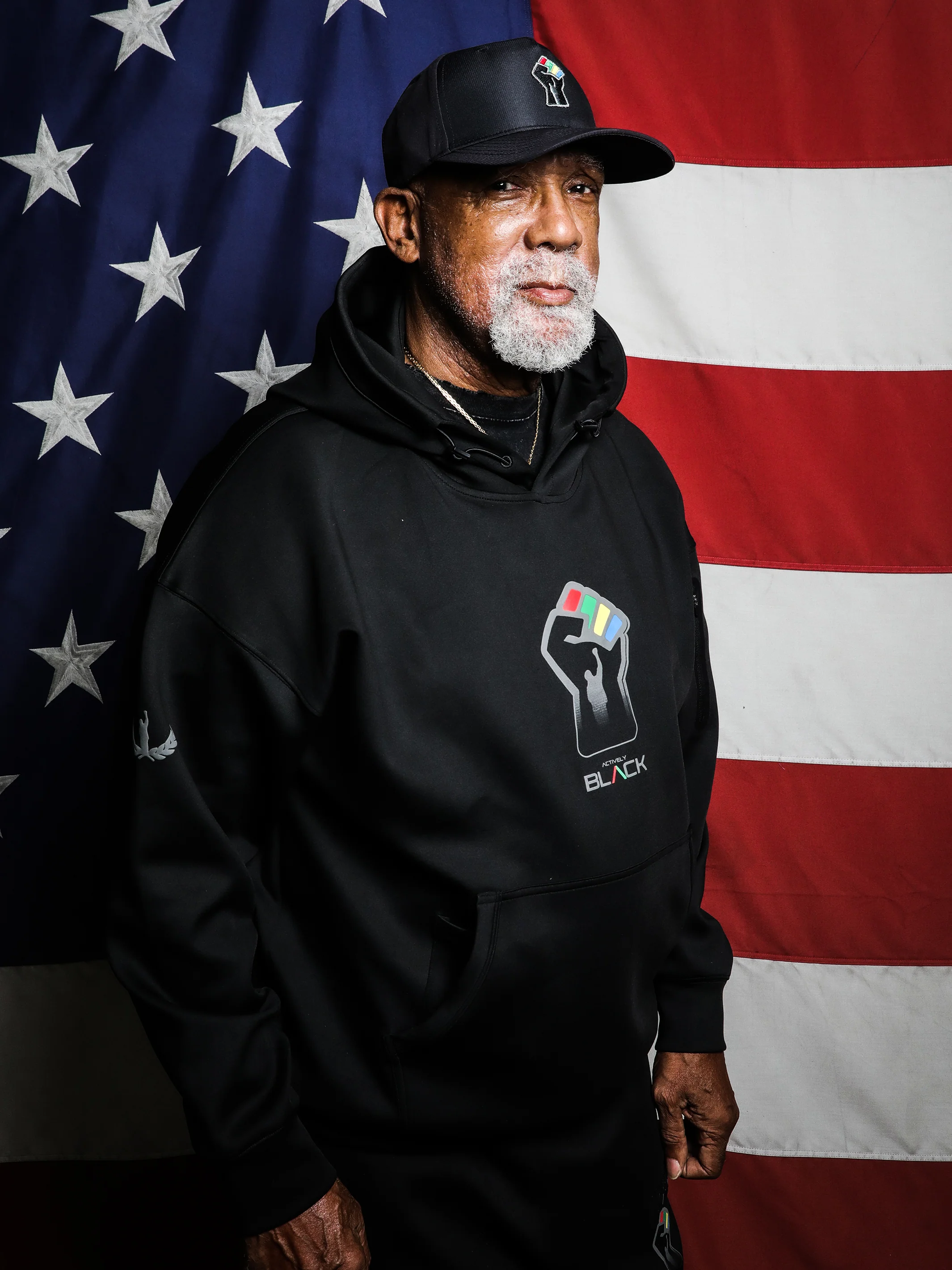 Unisex John Carlos x Actively Black Performance Hoodie - Image 5