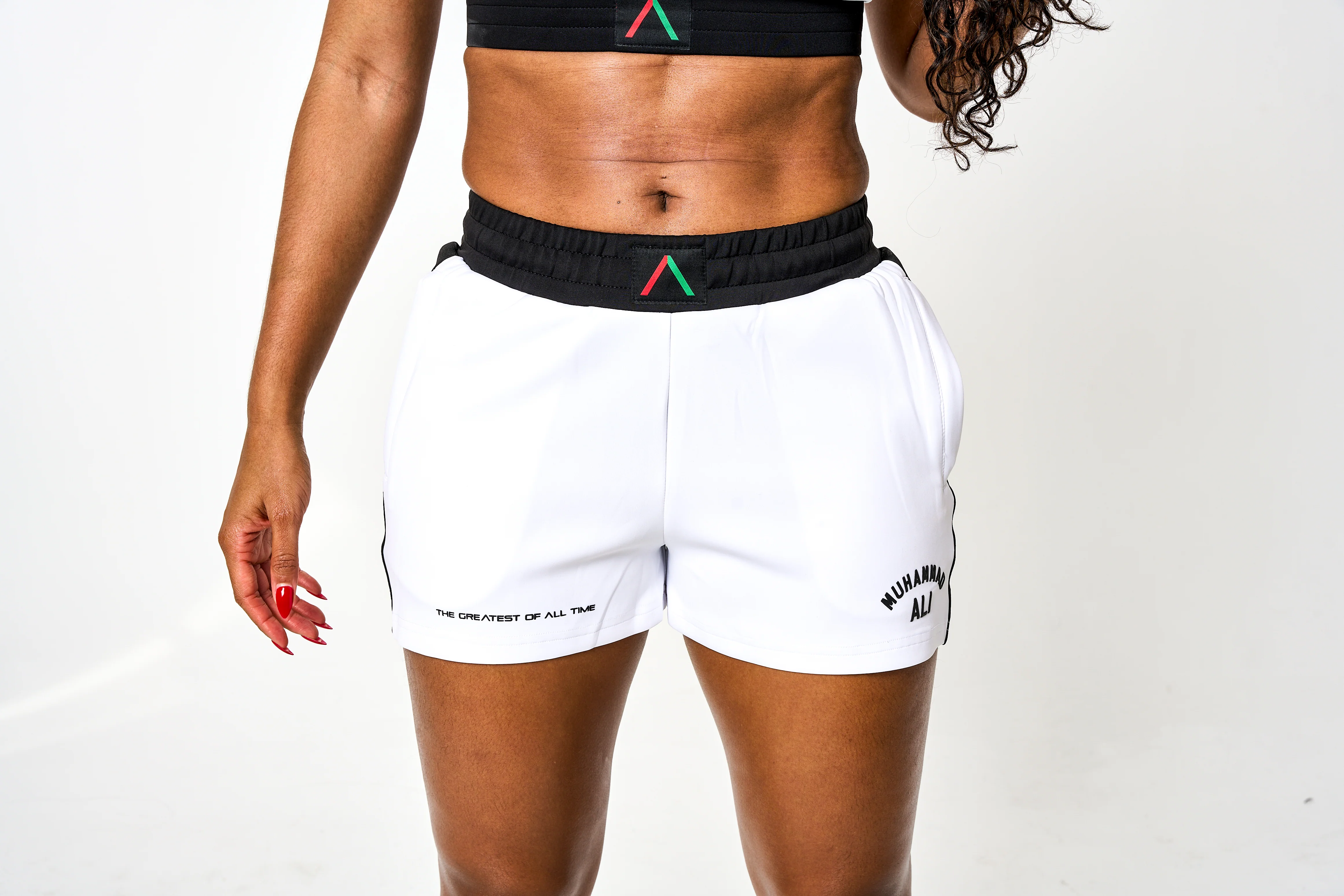 Women's Ali x Actively Black Iconic Shorts - Image 3