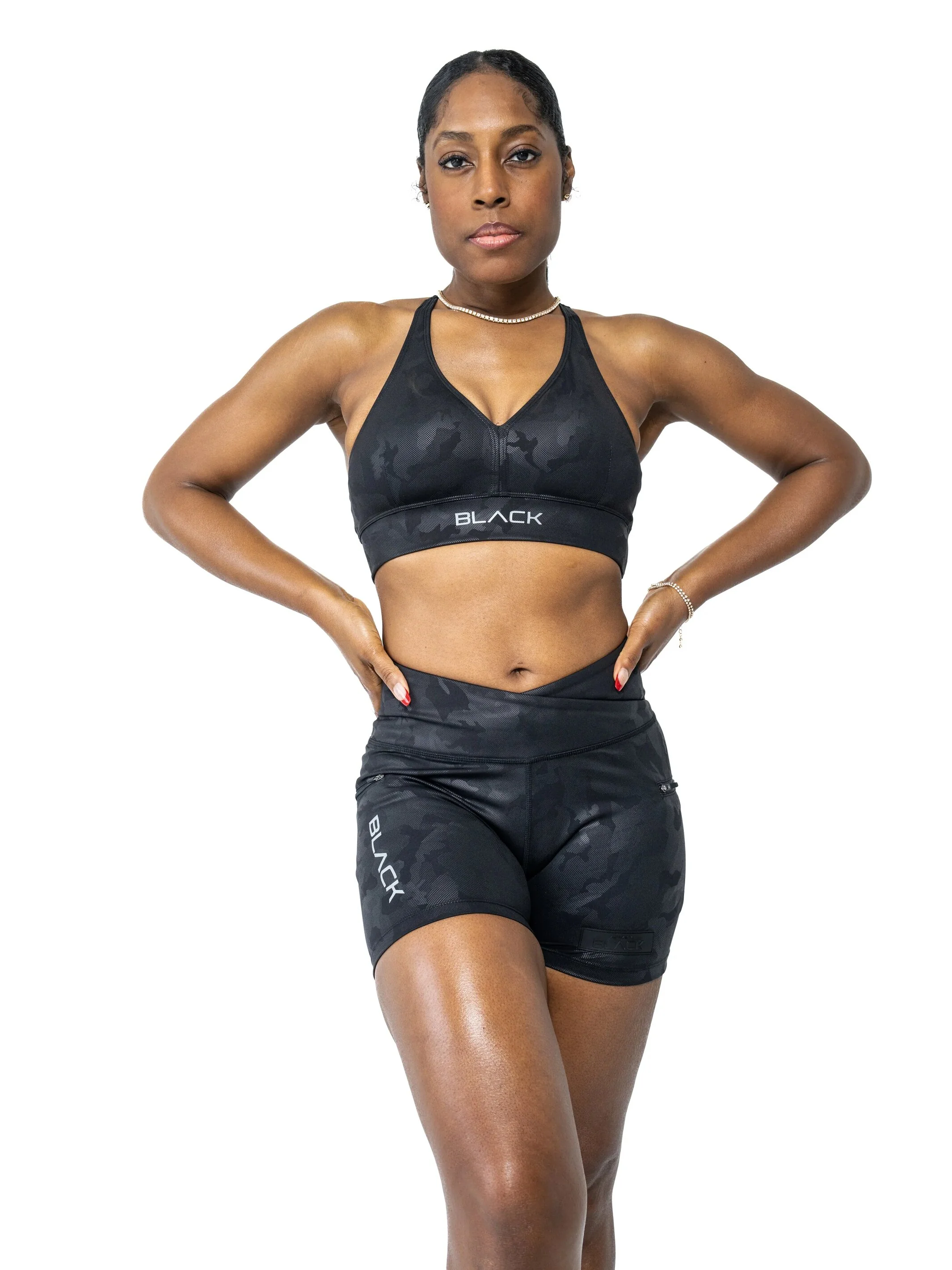 Women's Black Camo 2.0 Biker Shorts - Image 5
