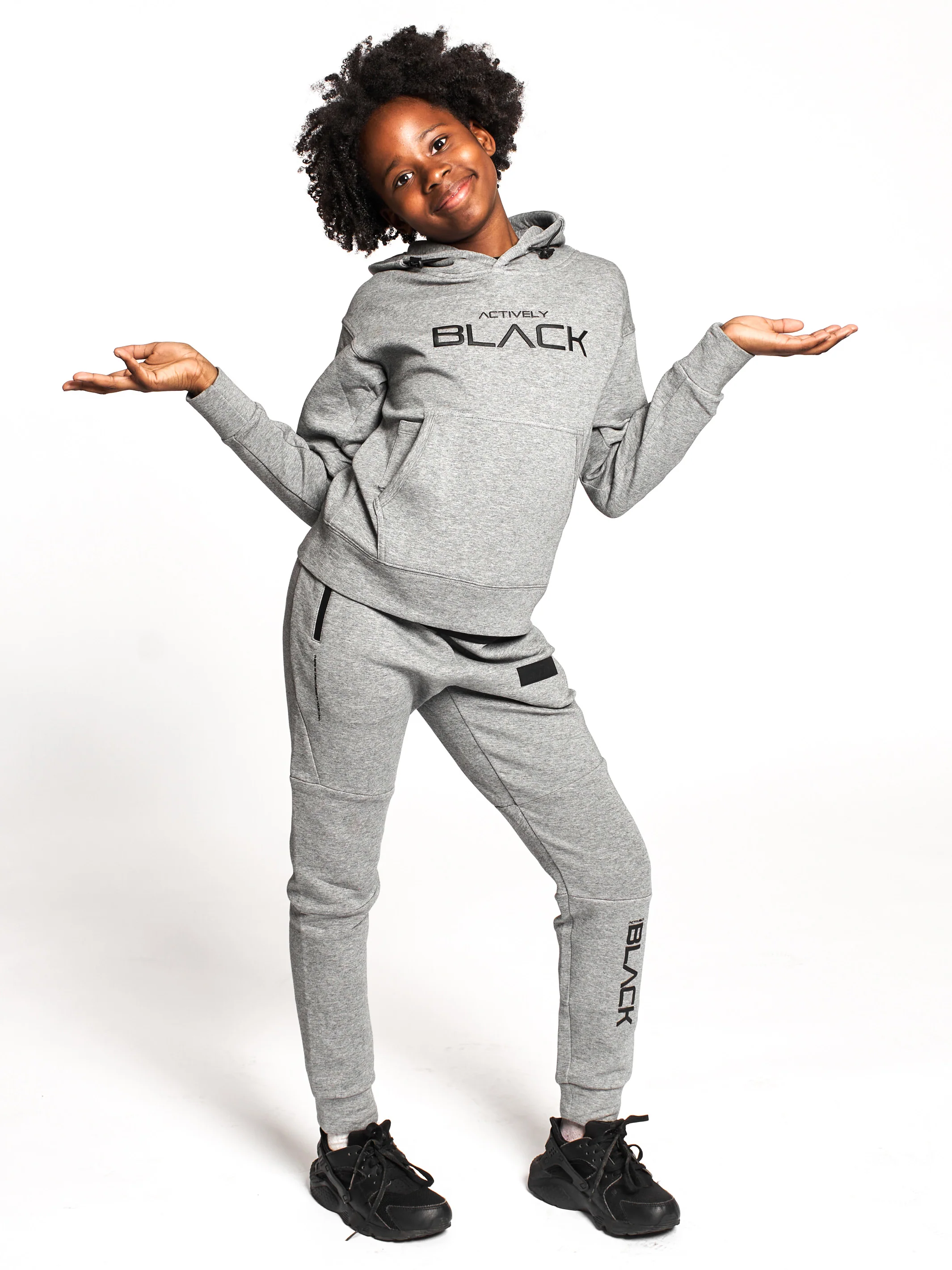 Youth Actively Black Performance Tech Joggers - Image 10