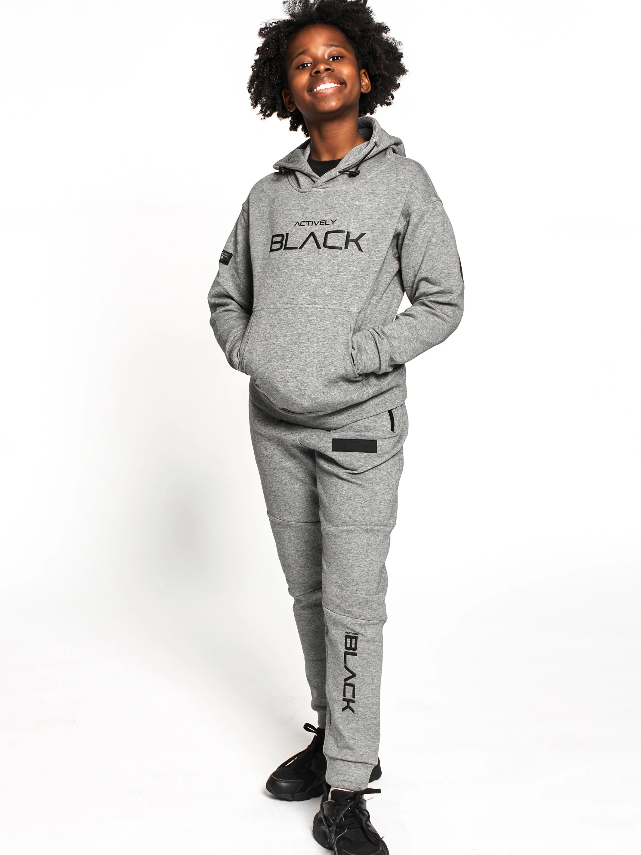 Youth Actively Black Performance Tech Joggers - Image 8
