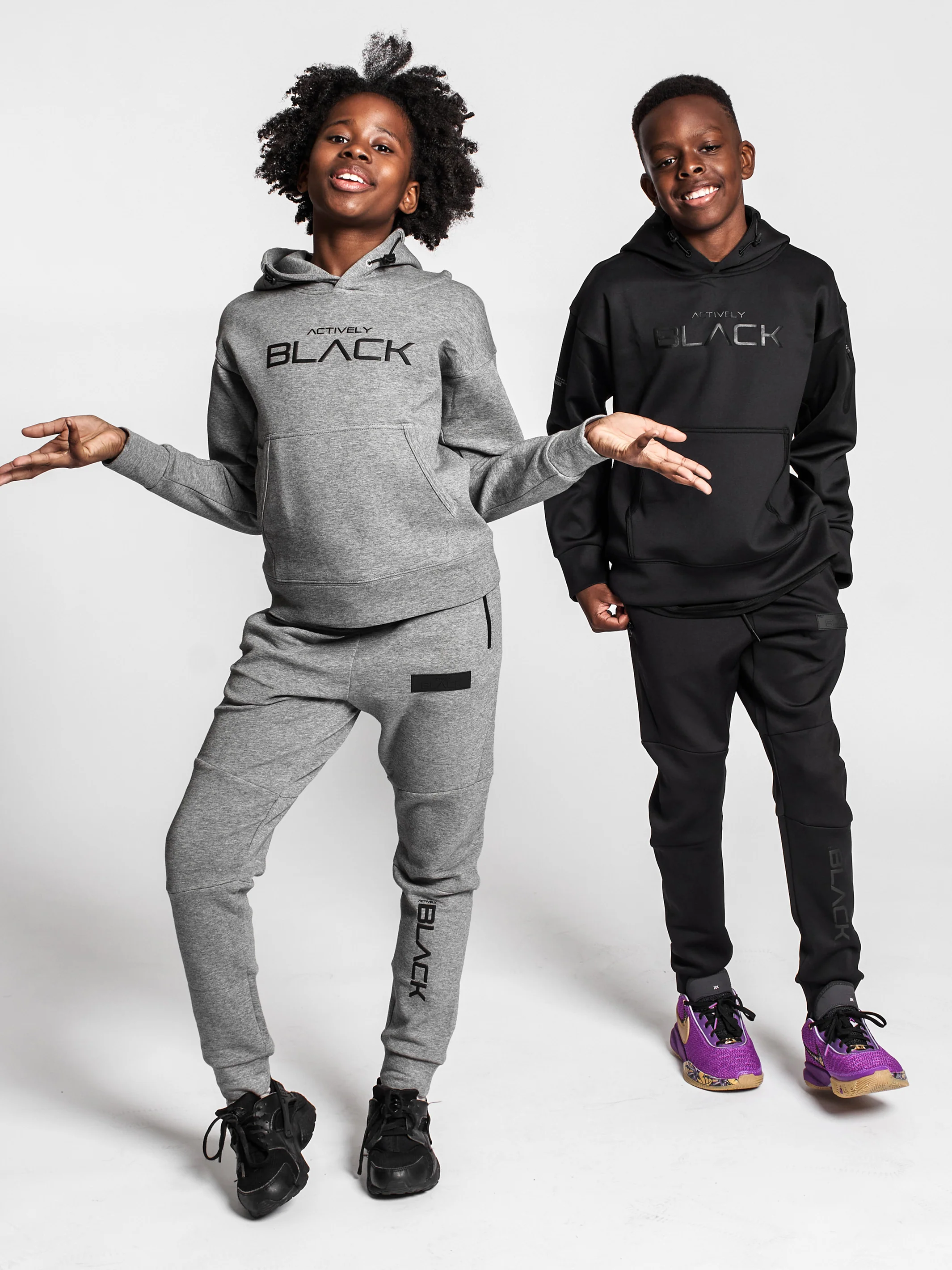 Youth Actively Black Performance Tech Joggers - Image 9